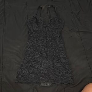 Stylish Black Lace mini dress